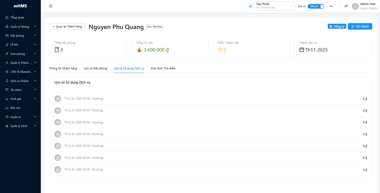 Guest Detail Transaction