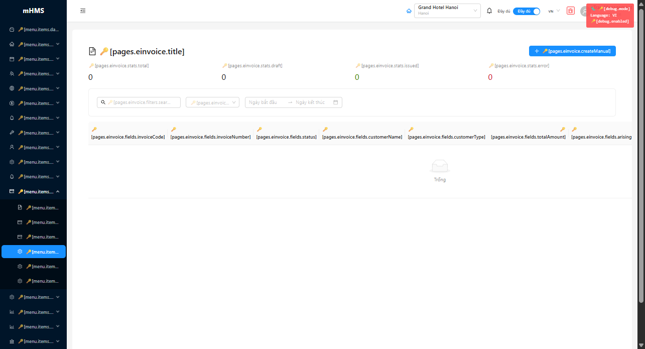 Modal xử lý — chọn loại xử lý, mô tả và nhập lý do